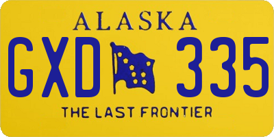 AK license plate GXD335