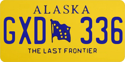 AK license plate GXD336