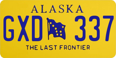 AK license plate GXD337