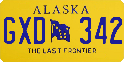 AK license plate GXD342