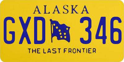AK license plate GXD346