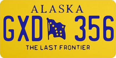 AK license plate GXD356