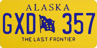 AK license plate GXD357