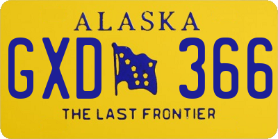 AK license plate GXD366