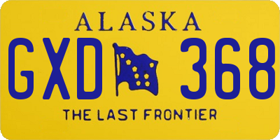 AK license plate GXD368