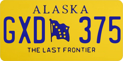 AK license plate GXD375