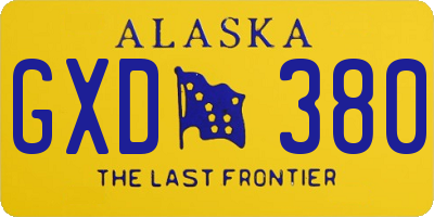 AK license plate GXD380