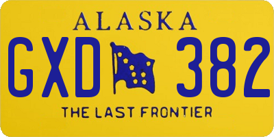 AK license plate GXD382