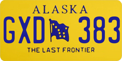 AK license plate GXD383