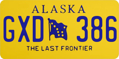 AK license plate GXD386