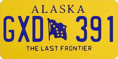 AK license plate GXD391