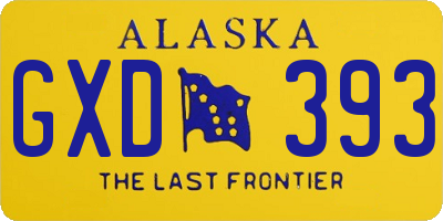 AK license plate GXD393