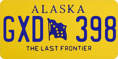 AK license plate GXD398