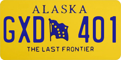 AK license plate GXD401