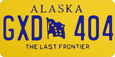 AK license plate GXD404