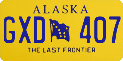 AK license plate GXD407