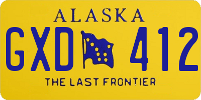 AK license plate GXD412