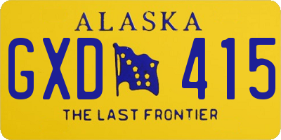 AK license plate GXD415