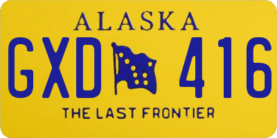 AK license plate GXD416