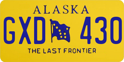 AK license plate GXD430