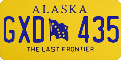 AK license plate GXD435