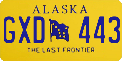 AK license plate GXD443