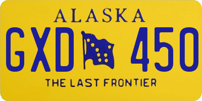 AK license plate GXD450