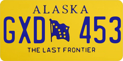 AK license plate GXD453