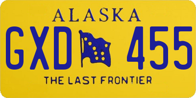 AK license plate GXD455