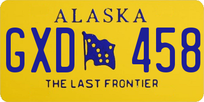 AK license plate GXD458