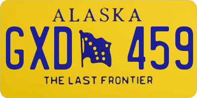 AK license plate GXD459