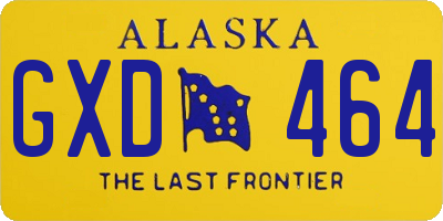 AK license plate GXD464