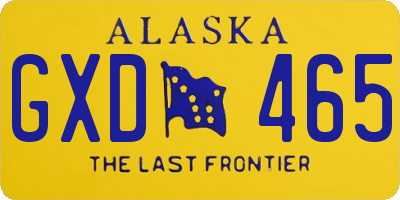 AK license plate GXD465