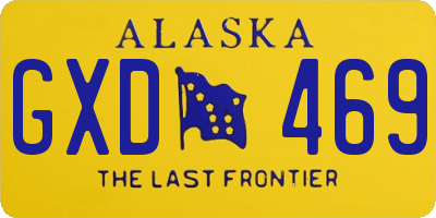 AK license plate GXD469