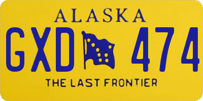 AK license plate GXD474