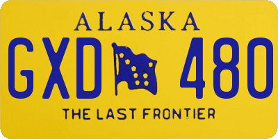 AK license plate GXD480