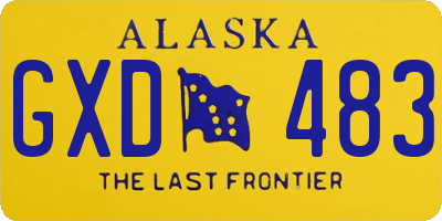 AK license plate GXD483