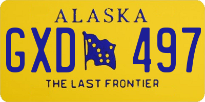 AK license plate GXD497