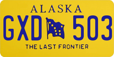 AK license plate GXD503