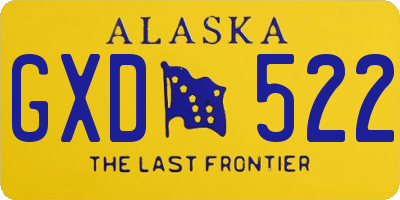 AK license plate GXD522
