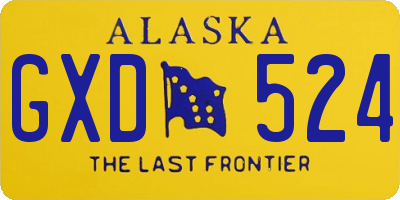 AK license plate GXD524