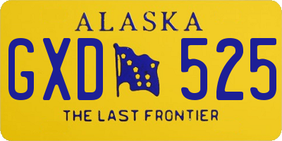 AK license plate GXD525