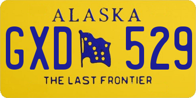 AK license plate GXD529