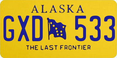 AK license plate GXD533