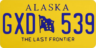 AK license plate GXD539