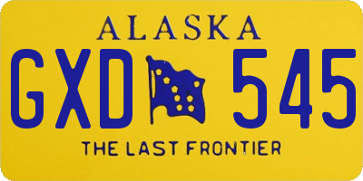 AK license plate GXD545