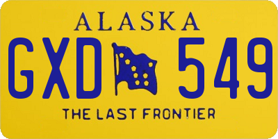AK license plate GXD549