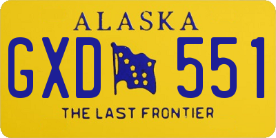 AK license plate GXD551