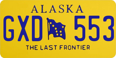 AK license plate GXD553