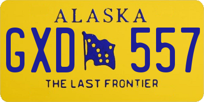 AK license plate GXD557